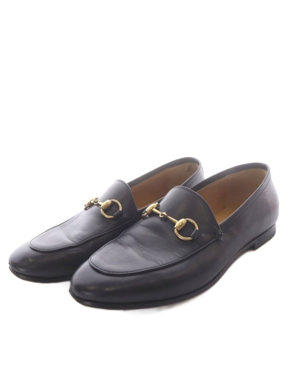 Gucci Jordaan Horsebit Loafers Slip-on Leather Black